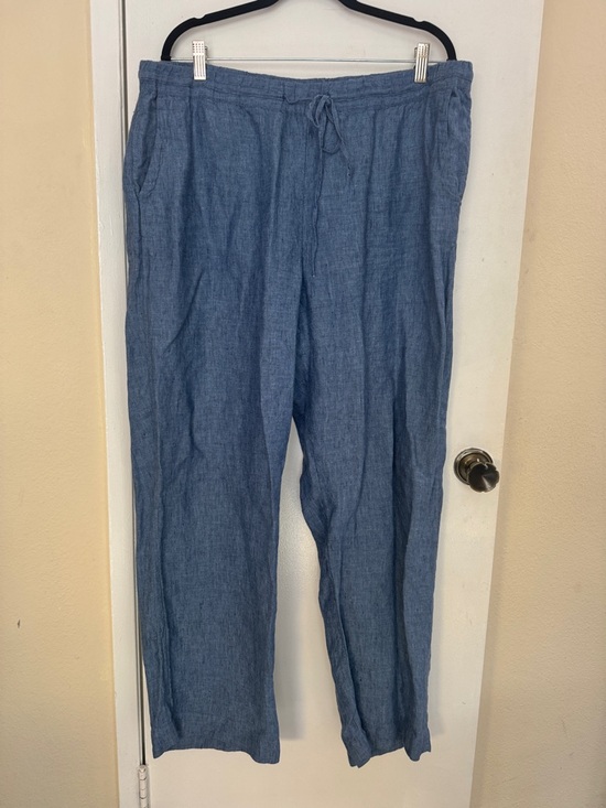 Charter Club Pants - Charter Club Wide Leg Drawstring Pants in Denim Blue